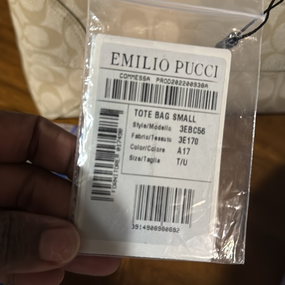 Emilio Pucci Marmo Denim Tote Bag Small NWT - Picture 12 of 12